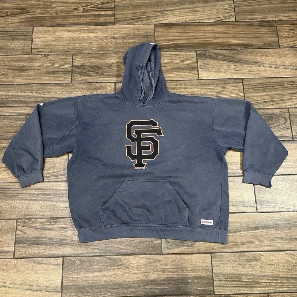 San Francisco Giants Hoodie Mens 2XL MLB Pullover Sweatshirt Gray Stitches Logo